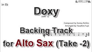 Doxy  Backing Track with Sheet Music for Alto Sax Take2 [upl. by Otir]