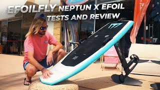 eFoilFly NEPTUN X Electric hydrofoil board review [upl. by Anitreb372]