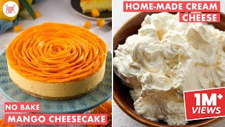 No Bake Mango Cheesecake  Homemade Cream Cheese  Mango Season Special  Chef Sanjyot Keer [upl. by Lin]