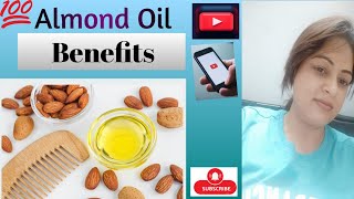 Almond oil benefits For facehair and skinhomeremedies626 [upl. by Adilen540]