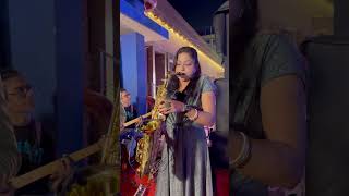 Chumki Saxophonist  Tapas  ￼ O Mere Dil Ke Chain Saxophone shorts [upl. by Eveline359]