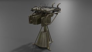 Quadruple mounted Maxim anti aircraft machine gun [upl. by Enogitna]