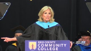 First Lady Dr Jill Biden speaks at second Erie Community College commencement [upl. by Rankin]