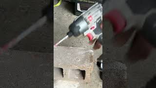 Hammer Drill Vs Impact Driver On Concrete Block [upl. by Aryad]