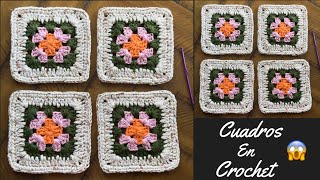 Como Hacer Cuadros en Crochet Para Bolsos Mantas Blusas Bufandas etc💓Video  1 [upl. by Cartwell]