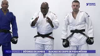 10 Piedspoings  Blocage de coup de pieds médian DEF [upl. by Herold]