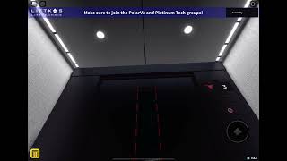 Teknikk traction elevator Platinum LIFTKOSPolarV2 Test Tower in Roblox [upl. by Kalila]