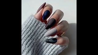 Matte Nails with Glossy Tips [upl. by Ardnos]