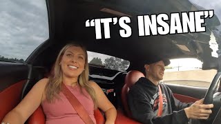 1000 HP Corvette C6 Ride with Bri – Watch Her Reaction twinturbocorvette corvettec6 [upl. by Ysirhc]