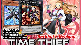 BEST XYZ DECK TIME THIEFCOMBO GUIDE How To Play Combos BEST Going Frist And Second🔥🔥IN DUEL LINKS [upl. by Alyhs]