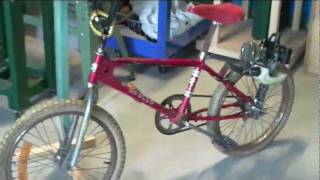 pimped out motorised bike ALL CUSTOM MADE 26CC [upl. by Victory]