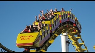 Santa Monica West Coaster Roller Coaster Back Seat POV Most Filmed Ride in the World [upl. by Helali980]