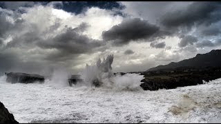 El mayor temporal del siglo Acantilados de los bufones de Pría Llanes Asturias [upl. by Rosalinda749]