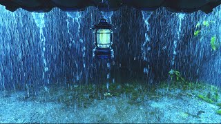 Fall into Sleep in Under 3 Minutes with Heavy Rainstorm on Old Roof amp Mighty Thunder Sounds at Night [upl. by Atteiram]