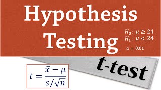 Hypothesis Testing Onetailed t test for mean [upl. by Allare]