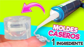 Cómo hacer 10 MOLDES CASEROS de SILICON con 1 solo INGREDIENTE [upl. by Yadsnil106]