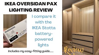 IKEA OVERSIDAN Pax Lights  I Compare To The STOTTA Battery Lights  My How To Fit Guide [upl. by Amol198]