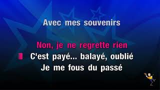 Non Je Ne Regrette Rien  Edith Piaf KARAOKE [upl. by Jeaz411]