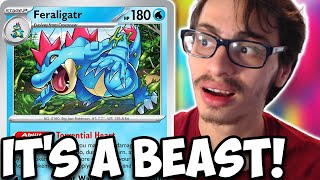 This NEW Feraligatr Is A BEAST Best Single Prize Attacker KO VSTARs Temporal Forces PTCGL [upl. by Garlen]