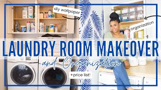 DIY LAUNDRY ROOM MAKEOVER  LAUNDRY ROOM ORGANIZATION [upl. by Emiline431]