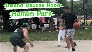 Playing Basketball In Insane Deuces Hood  Barry amp Hoyne Hamlin Park Chicago Il [upl. by Ramal971]