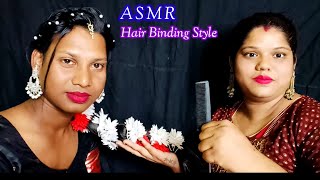 ASMR Doing My Elder Bro Hair Transformation Binding Style Tingles asmrsangi7044 🌹👧❤️ [upl. by Ahsil]