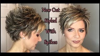 Hair Tutorial My New Cut  Spiked Style [upl. by Carnay]