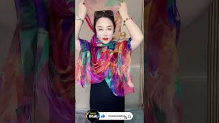 New summer Scarf Styling Hack ✨🌸shorts beautyframe scarf scarfstyle scarftutorial scarfseason [upl. by Ahswat]