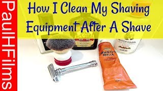 Musgo Real Orange Amber  How I Clean My Shaving Products [upl. by Romney]