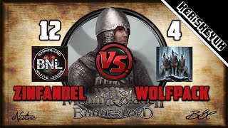 Zinfandel vs Wolfpack BNL Official  Mount and Blade 2 Bannerlord Div C [upl. by Uticas]