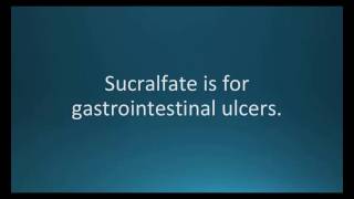 How to pronounce sucralfate Carafate Memorizing Pharmacology Video Flashcard [upl. by Yesnikcm770]