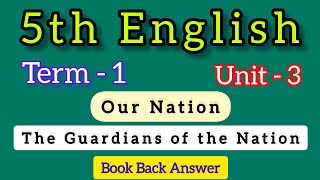 5th English Term 1 Unit 3 Our Nation  The Guardians of the Nation  book back answer [upl. by Berstine]