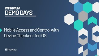 Demo Imprivata Mobile Access and Control formerly GroundControl with device checkout for iOS [upl. by Nedra941]