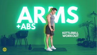 20 minute ARMS ABS kettlebell home workout [upl. by Aisemaj]