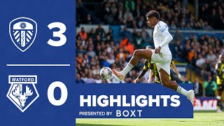 Highlights  Leeds United 30 Watford  Piroe scores again [upl. by Nosrettap199]