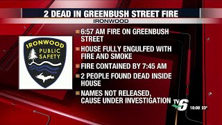 UPDATE 2 dead after Greenbush Street structure fire in Ironwood [upl. by Nerual47]