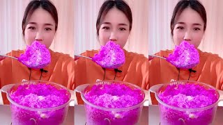 Qians new ice eating videoonly bites ice eating asmr ❤️ [upl. by Nonnahs280]