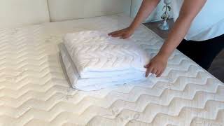 How To Fold Bed Linen With Elasticated Edges [upl. by Doner]