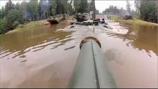 T90 Tank Diving Under Water  Great Footage [upl. by Nonie]