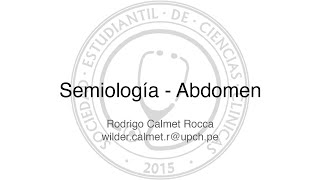 Abdomen  Casos clínicos  Semiología [upl. by Hy]