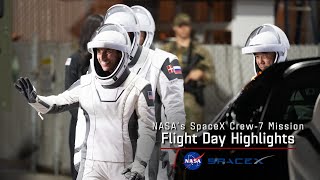 NASA’s SpaceX Crew7 Flight Day 1 Highlights [upl. by Llenrep271]