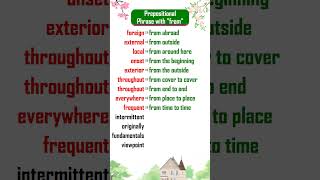 prepositional phrase with quotfromquot prepositionalphrases englishlearning [upl. by Moon]