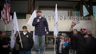 ILWU Local 13 Vice President Gary Herrera at March 21 Rally Against Automation [upl. by Easter325]