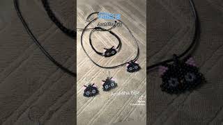 Pisica neagra art margele handmade beads cat [upl. by Pastelki]