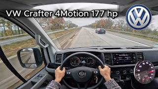 2024 Volkswagen Crafter 20 TDI 4MOTION 177 hp  POV Test drive On the German Autobahn [upl. by Assirac]