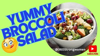 I made Broccoli salad actually DELICIOUS salads healthyeating plantbased 360strongwomen [upl. by Dola]