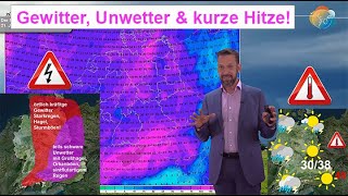 Unwetter Gewitter amp kurze Hitze  Juli bleibt vorerst unbeständig Wettervorhersage 0614072024 [upl. by Berry]