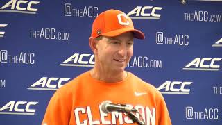 Clemson 24 Pitt 20 Dabo Swinney postgame QampA [upl. by Pansy]