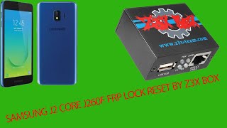 Samsung j2 Core j260f FRP Lock Reset by z3x box [upl. by Madlen977]