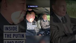 Footage from inside Putin and Kim ride in luxury Aurus limo released [upl. by Noxin522]